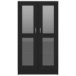 Vitrine Svart 82,5X30,5X150 Cm Konstruert Tre