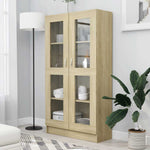 Vitrine Sonoma Eik 82,5X30,5X150 Cm Konstruert Tre