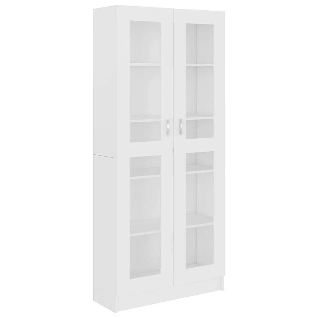 Vitrine Hvit 82,5X30,5X185,5 Cm Konstruert Tre
