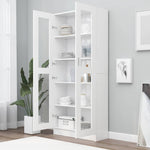 Vitrine Hvit 82,5X30,5X185,5 Cm Konstruert Tre