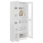 Vitrine Hvit 82,5X30,5X185,5 Cm Konstruert Tre