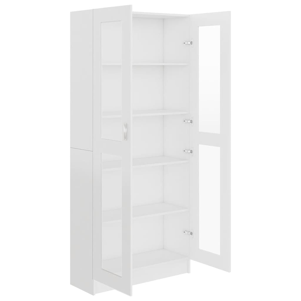Vitrine Hvit 82,5X30,5X185,5 Cm Konstruert Tre