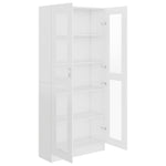 Vitrine Hvit 82,5X30,5X185,5 Cm Konstruert Tre