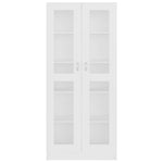 Vitrine Hvit 82,5X30,5X185,5 Cm Konstruert Tre