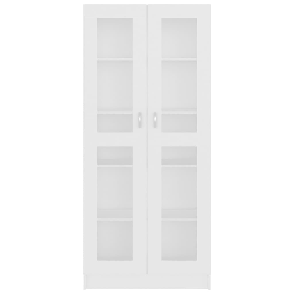 Vitrine Hvit 82,5X30,5X185,5 Cm Konstruert Tre