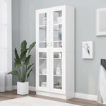 Vitrine Hvit 82,5X30,5X185,5 Cm Konstruert Tre