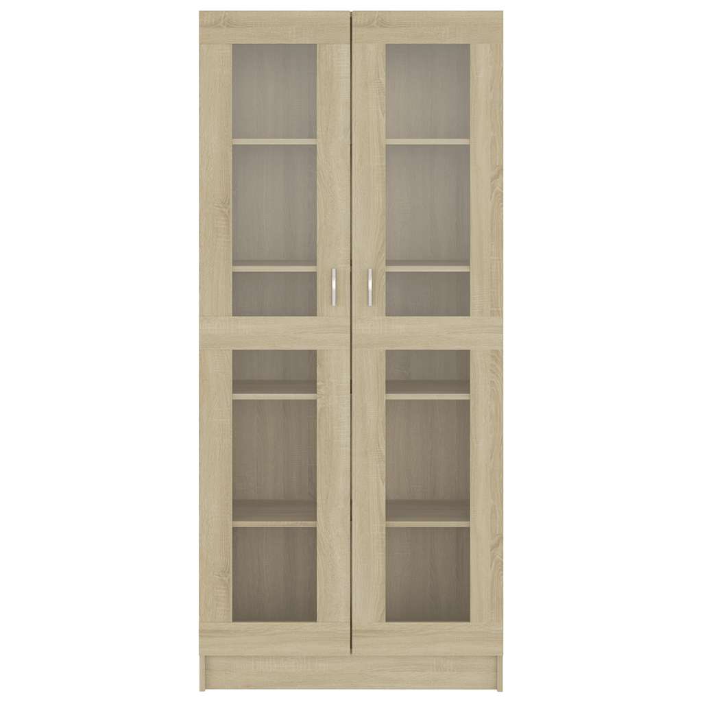 Vitrine Sonoma Eik 82,5X30,5X185,5 Cm Konstruert Tre