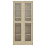 Vitrine Sonoma Eik 82,5X30,5X185,5 Cm Konstruert Tre