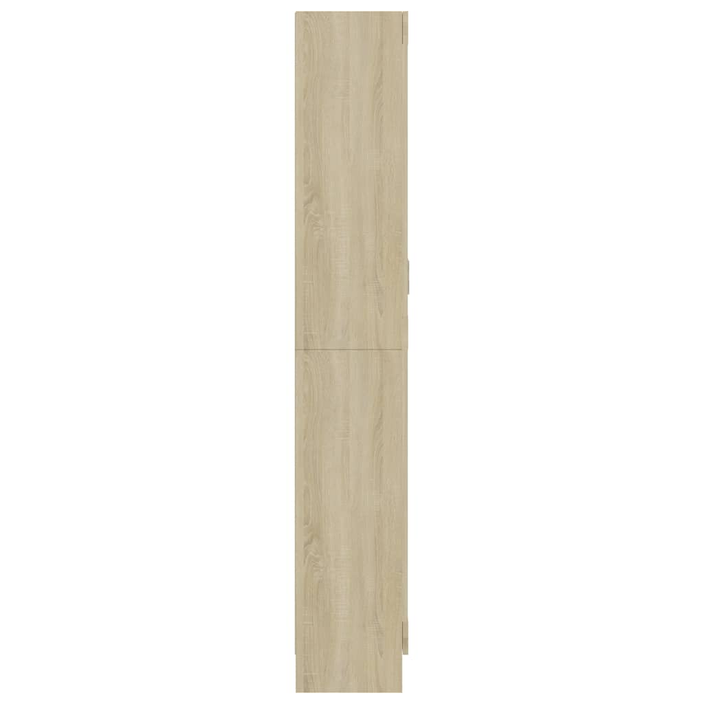 Vitrine Sonoma Eik 82,5X30,5X185,5 Cm Konstruert Tre