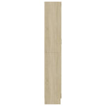 Vitrine Sonoma Eik 82,5X30,5X185,5 Cm Konstruert Tre