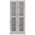 Vitrine Betonggrå 82,5X30,5X185,5 Cm Konstruert Tre