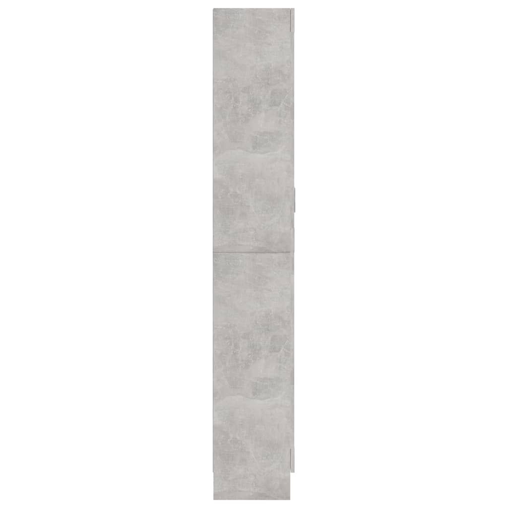 Vitrine Betonggrå 82,5X30,5X185,5 Cm Konstruert Tre