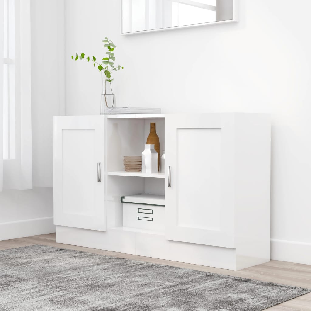 Skjenk Hvit 120X30,5X70 Cm Konstruert Tre