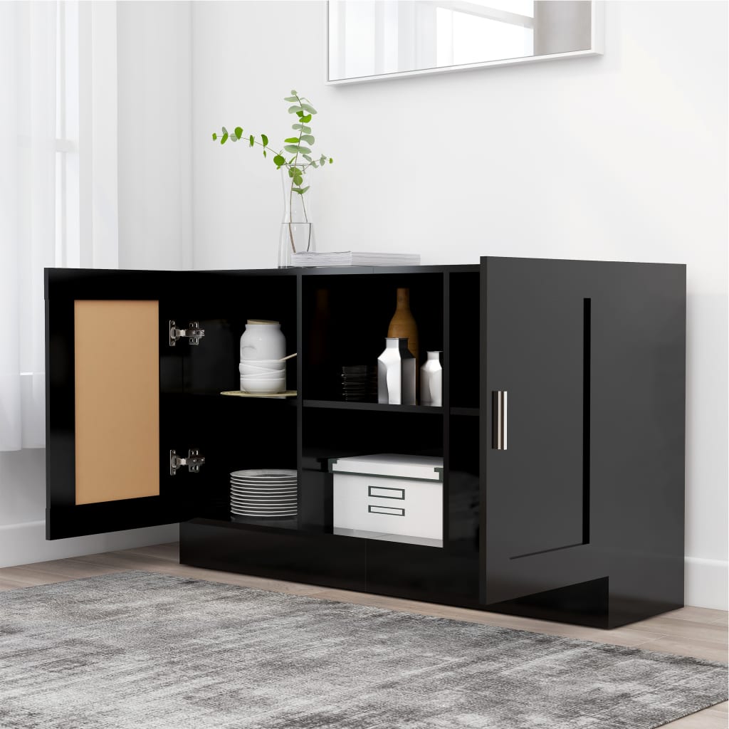 Skjenk Svart 120X30,5X70 Cm Konstruert Tre