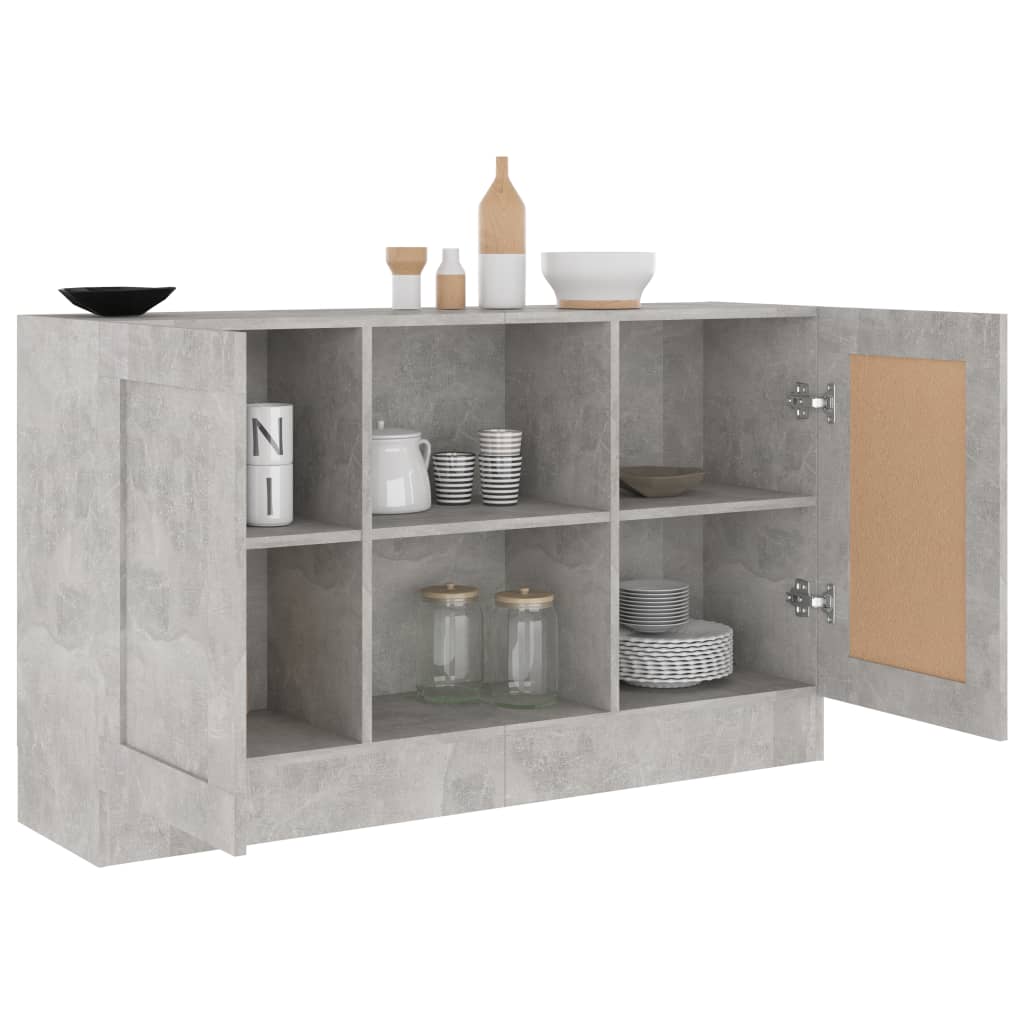 Skjenk Betonggrå 120X30,5X70 Cm Konstruert Tre