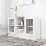 Vitrine Hvit 120X30,5X70 Cm Konstruert Tre