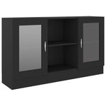 Vitrine Svart 120X30,5X70 Cm Konstruert Tre