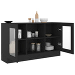 Vitrine Svart 120X30,5X70 Cm Konstruert Tre