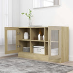 Vitrine Sonoma Eik 120X30,5X70 Cm Konstruert Tre