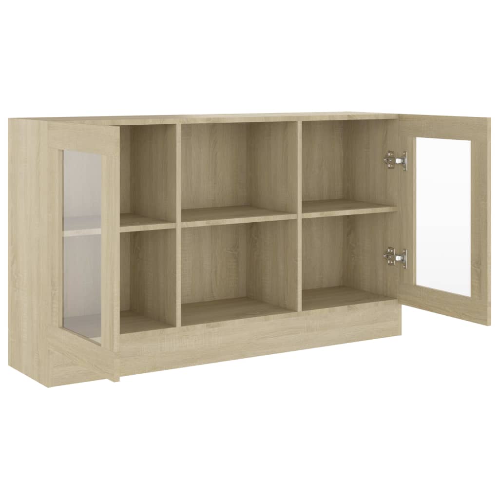 Vitrine Sonoma Eik 120X30,5X70 Cm Konstruert Tre