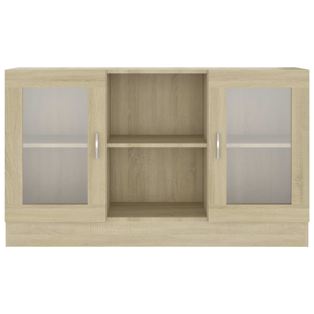 Vitrine Sonoma Eik 120X30,5X70 Cm Konstruert Tre