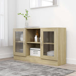 Vitrine Sonoma Eik 120X30,5X70 Cm Konstruert Tre