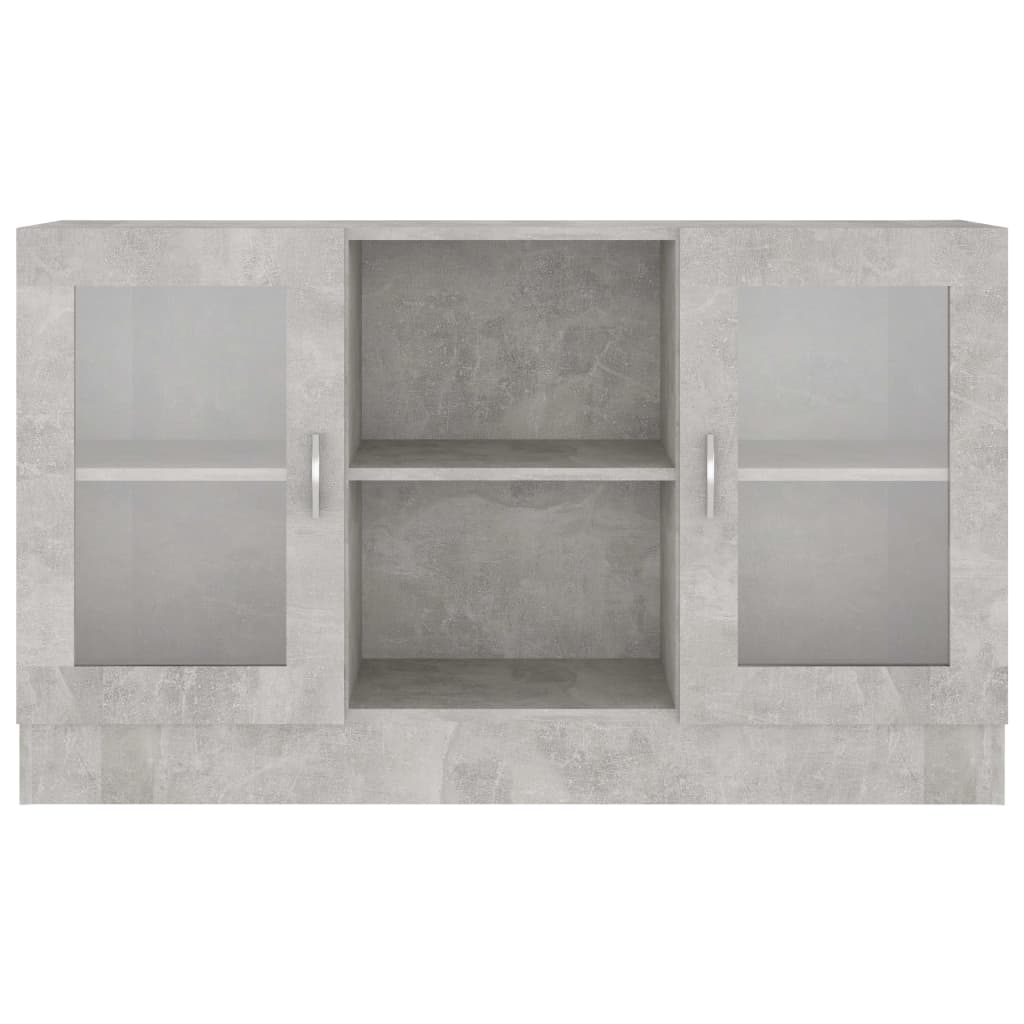 Vitrine Betonggrå 120X30,5X70 Cm Konstruert Tre