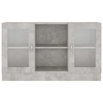 Vitrine Betonggrå 120X30,5X70 Cm Konstruert Tre