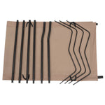 Campingseng 180X60X19 Cm Oxfordstoff Og Stål Gråbrun