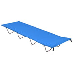 Campingsenger 2 Stk 180X60X19 Cm Oxfordstoff Og Stål Blå