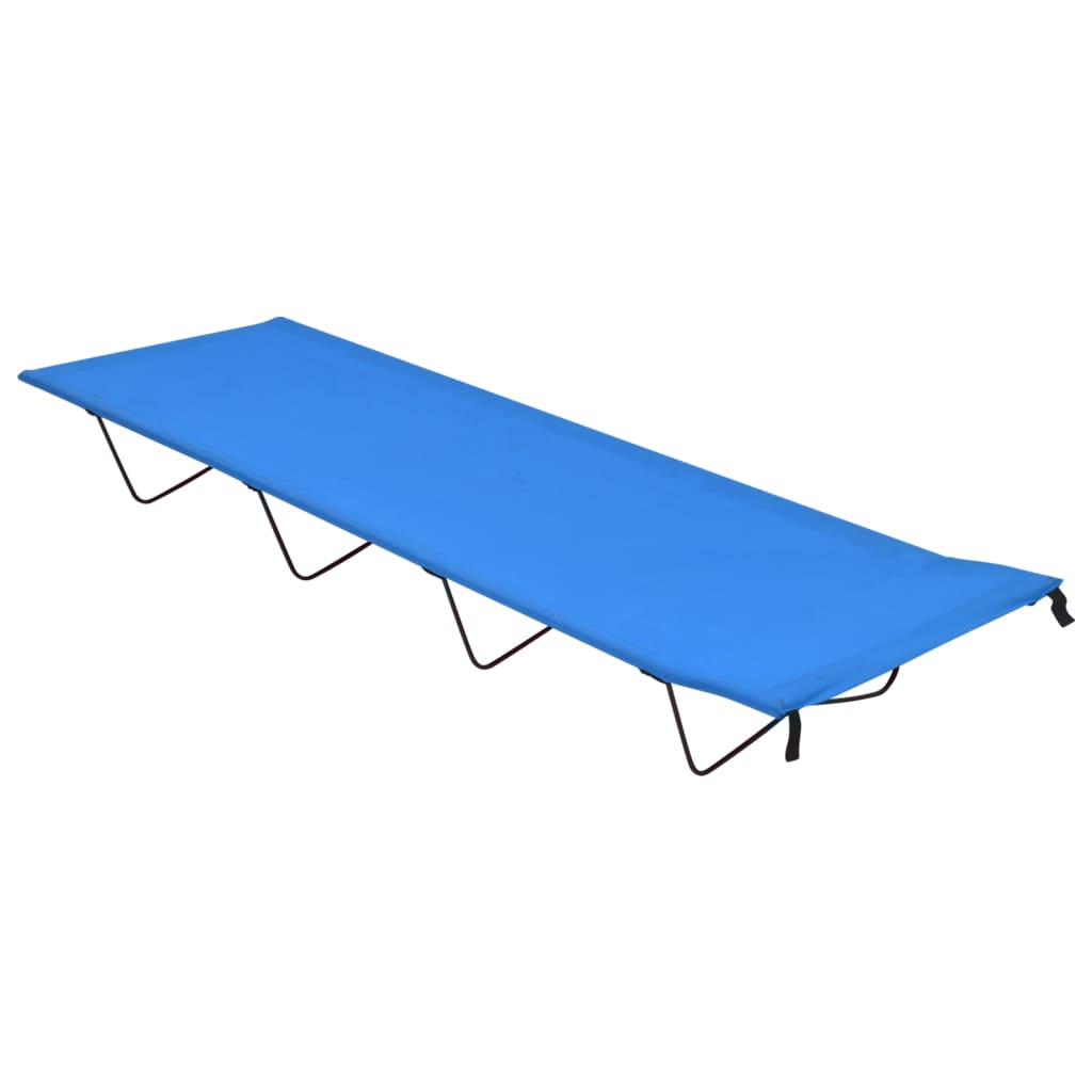 Campingsenger 2 Stk 180X60X19 Cm Oxfordstoff Og Stål Blå