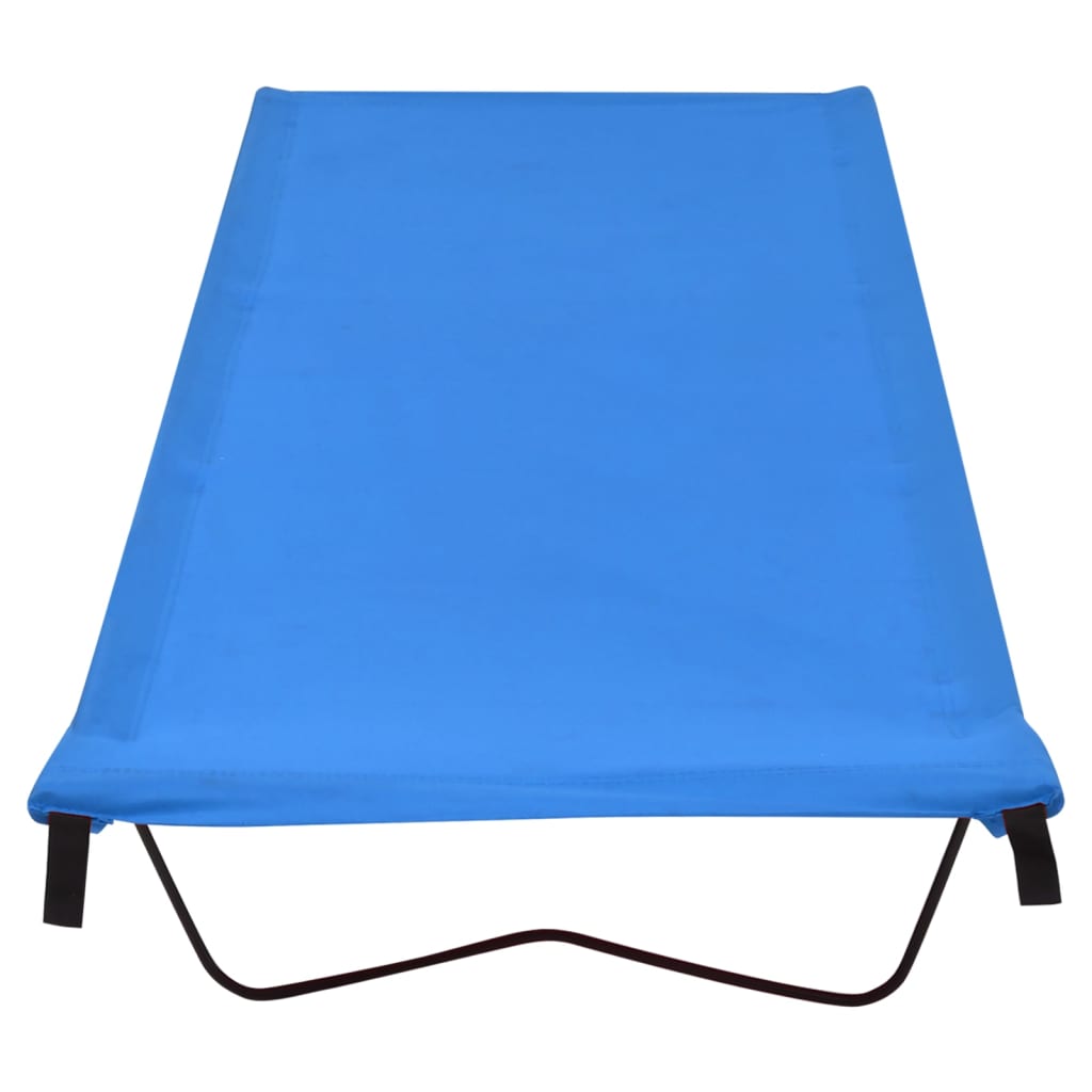 Campingsenger 2 Stk 180X60X19 Cm Oxfordstoff Og Stål Blå