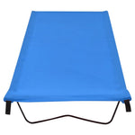 Campingsenger 2 Stk 180X60X19 Cm Oxfordstoff Og Stål Blå