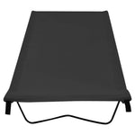 Campingsenger 2 Stk 180X60X19 Cm Oxfordstoff Og Stål Svart