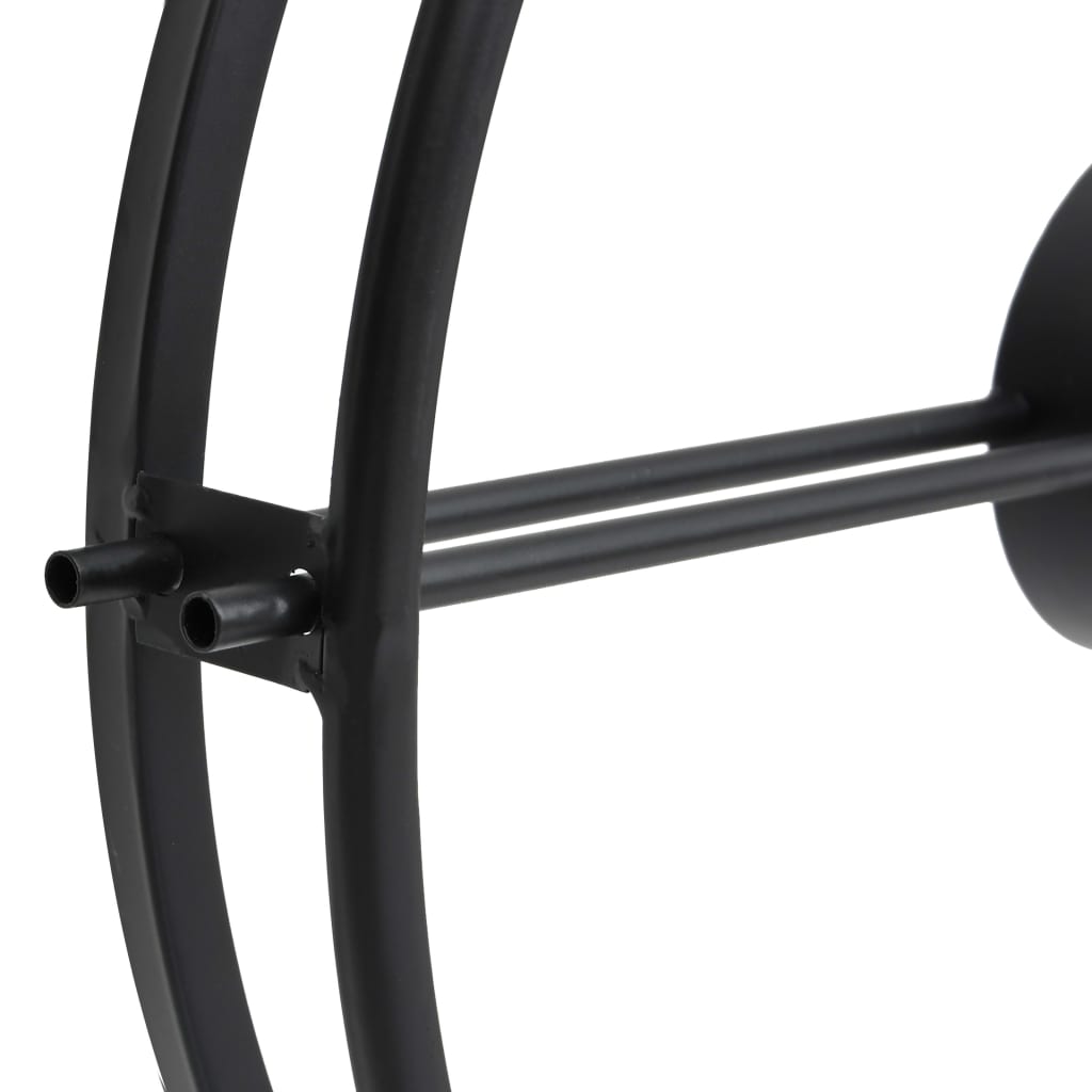 Veggklokke Svart 52 Cm Jern