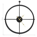 Veggklokke Svart 52 Cm Jern