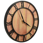 Veggklokke 39 Cm Brun Og Svart Mdf Og Jern
