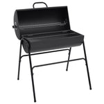 Tønnegrill Med 2 Grillrister Svart 80X95X90 Cm Stål