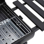 Tønnegrill Med Hjul Og Hyller Svart Stål 115X85X95 Cm