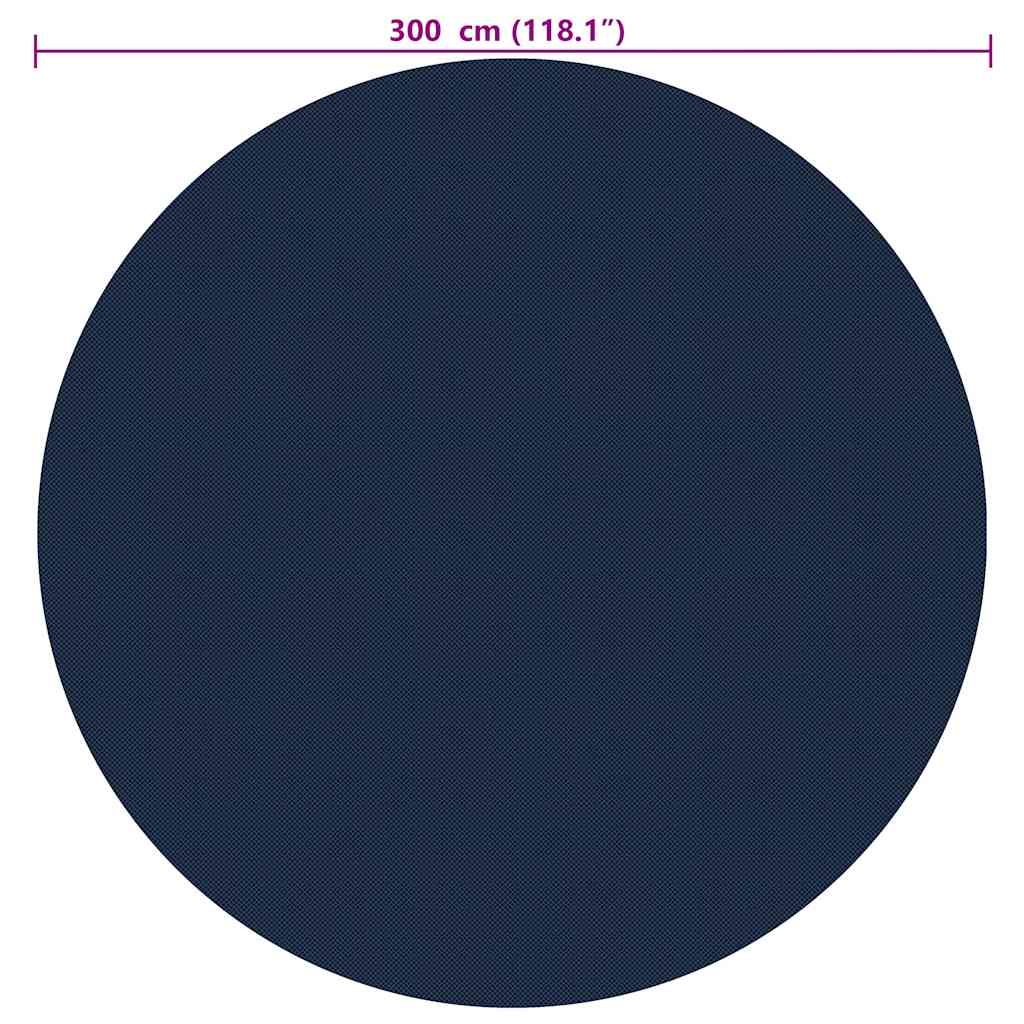 Flytende Solarduk Til Basseng Pe 300 Cm Svart Og Blå