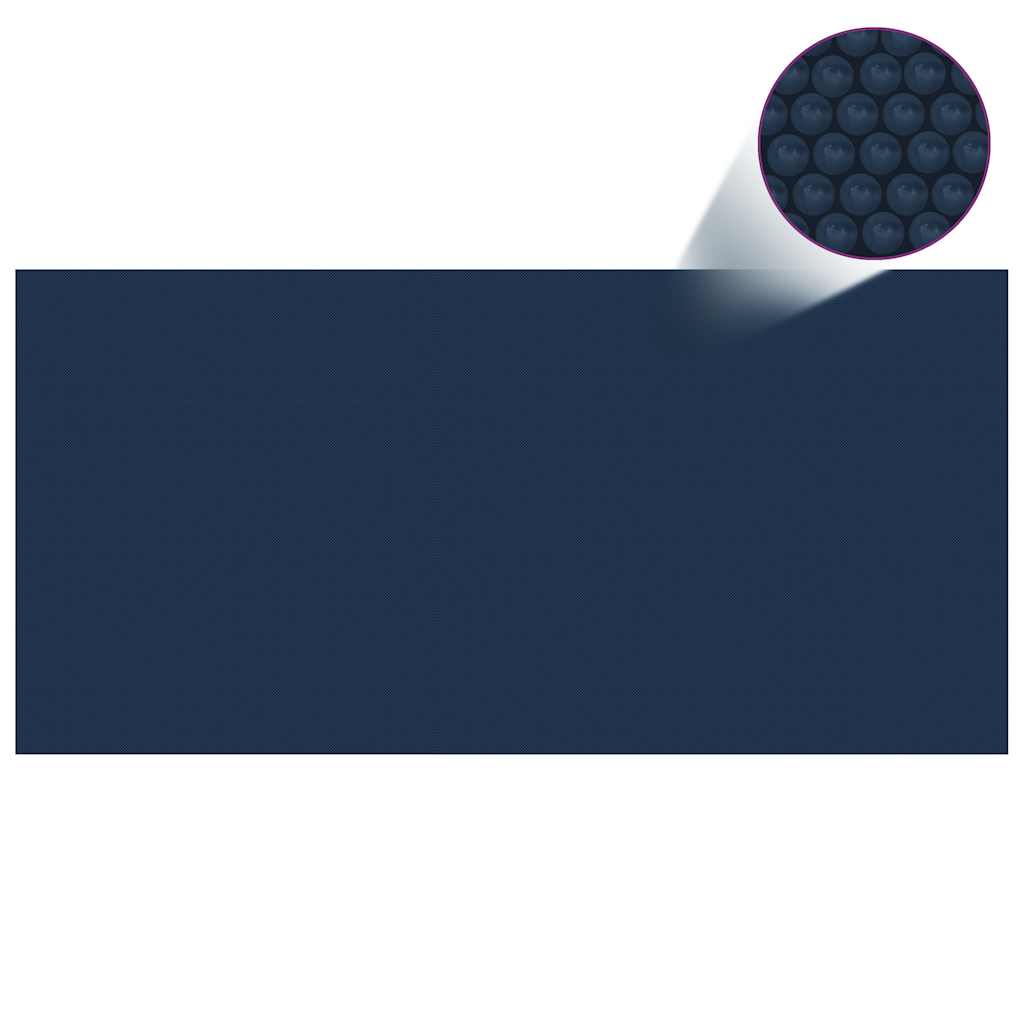 Flytende Solarduk Til Basseng Pe 450X220 Cm Svart Og Blå