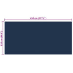 Flytende Solarduk Til Basseng Pe 450X220 Cm Svart Og Blå
