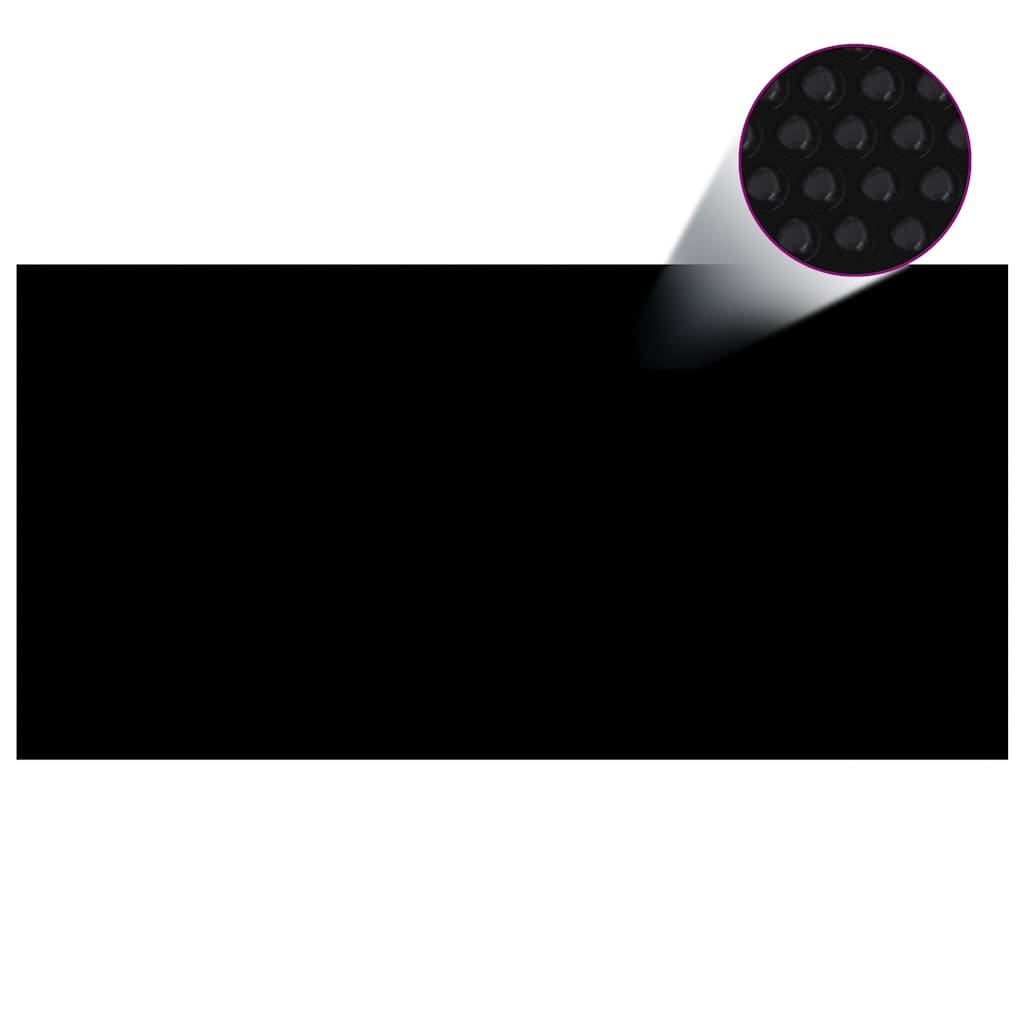 Flytende Solarduk Til Basseng Pe 488X244 Cm Svart Og Blå