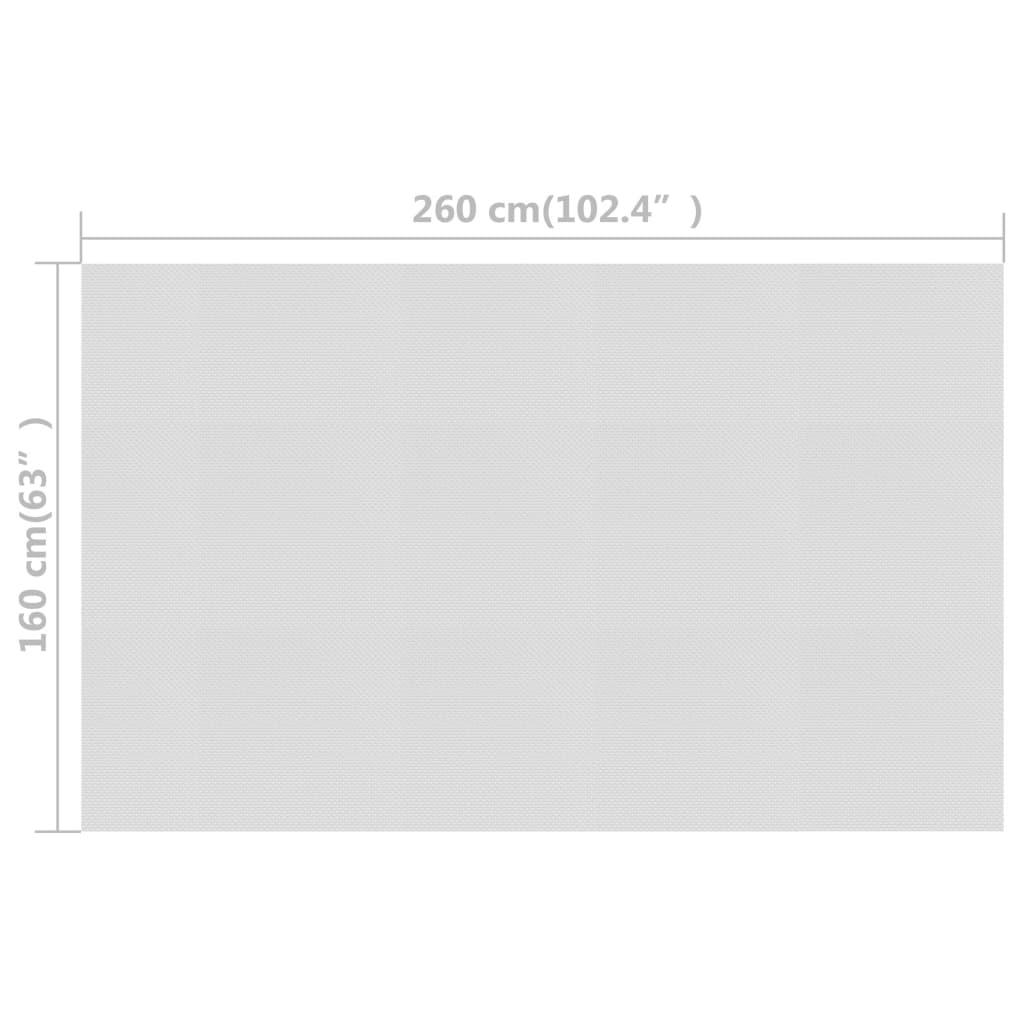 Flytende Solarduk Til Basseng Pe 260X160 Cm Grå