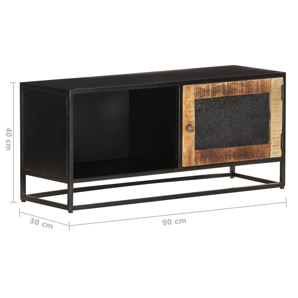 Tv-Benk 90X30X40 Cm Grov Heltre Mango