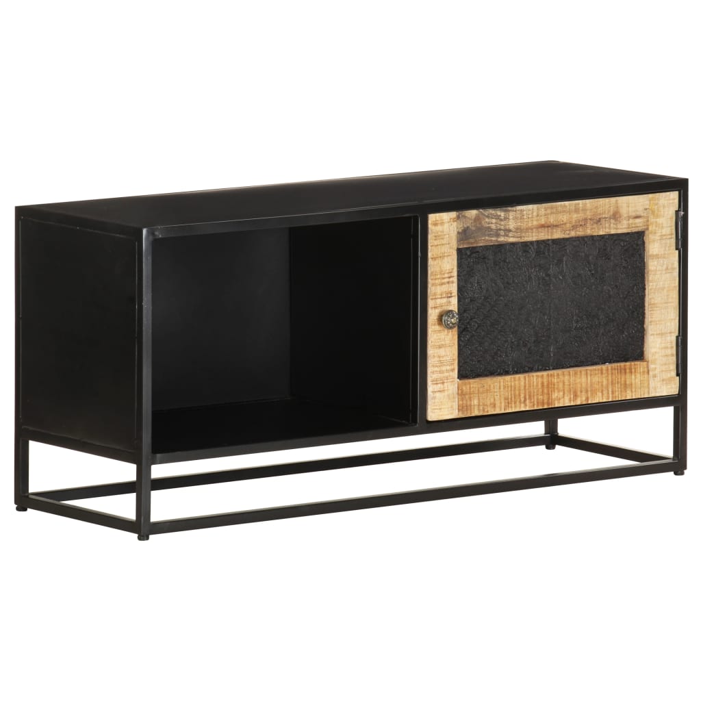 Tv-Benk 90X30X40 Cm Grov Heltre Mango