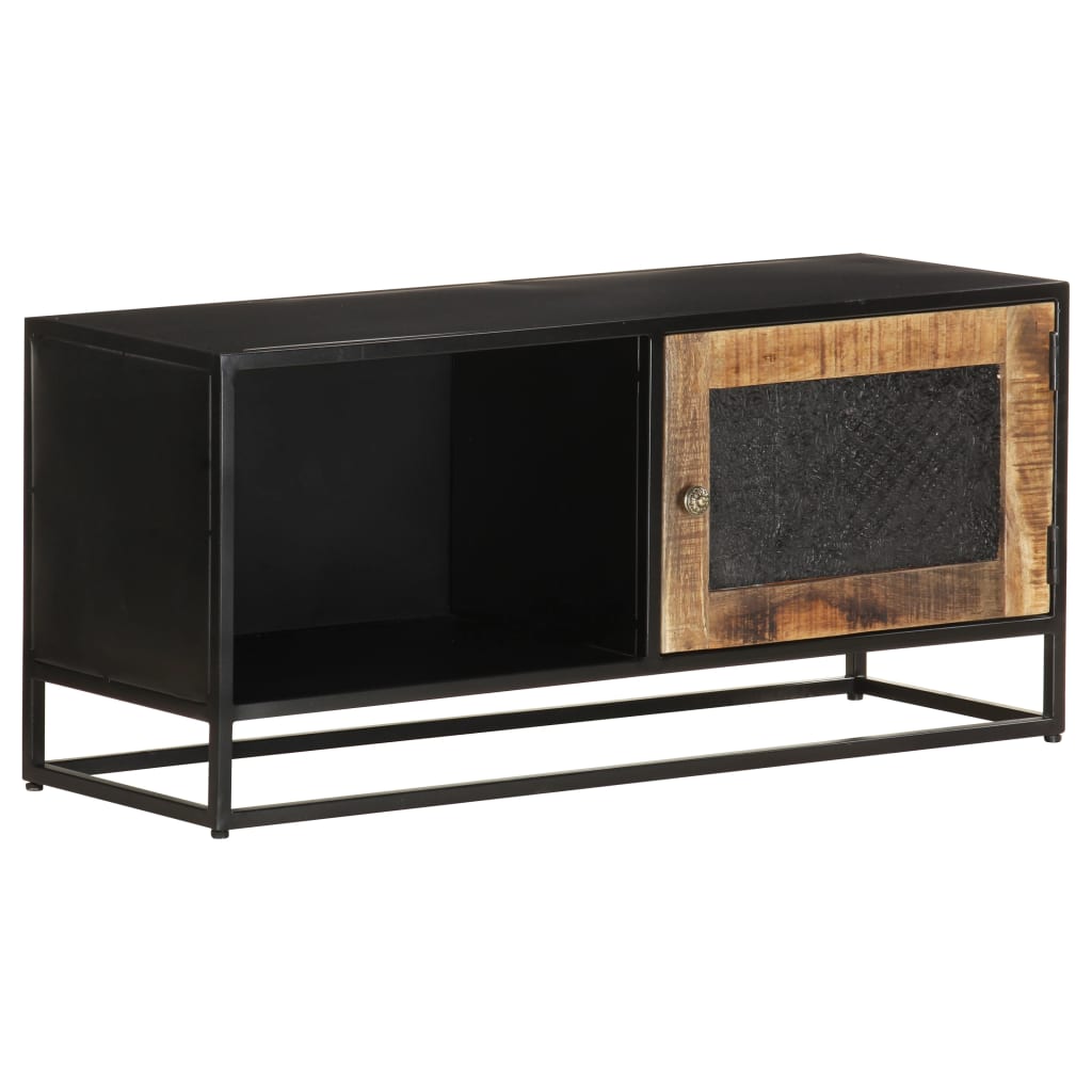 Tv-Benk 90X30X40 Cm Grov Heltre Mango