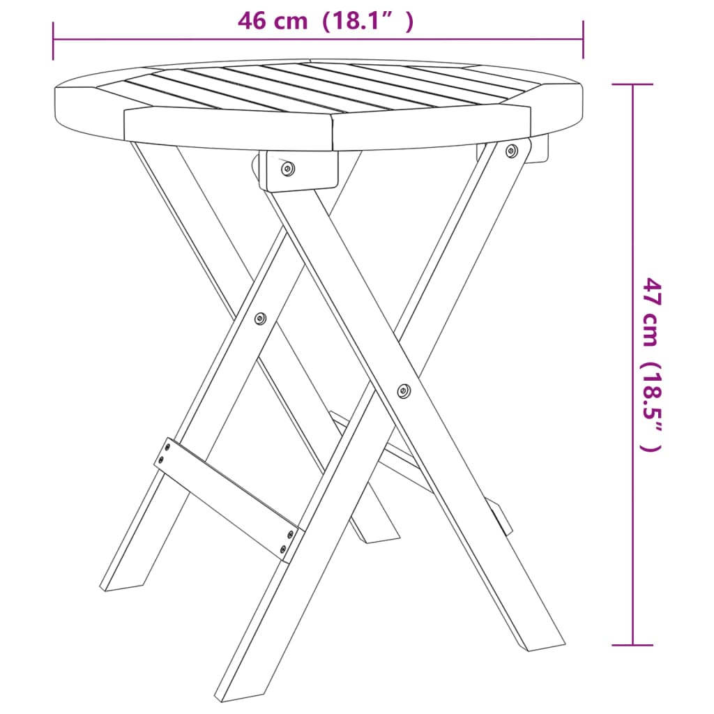 Bistrobord Ø46X47 Cm Heltre Akasie