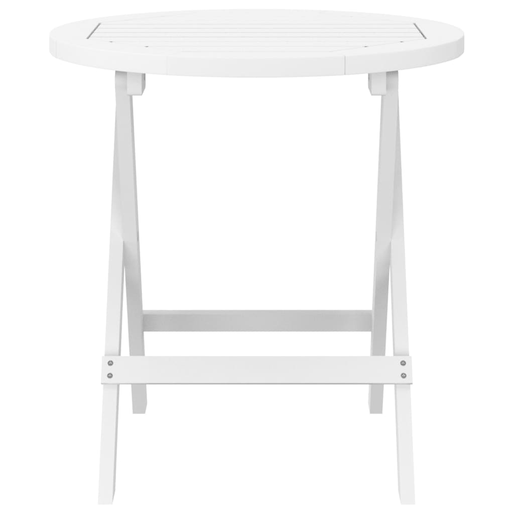 Sammenleggbart Hagebord Hvit Ø 46 Cm Heltre Akasie