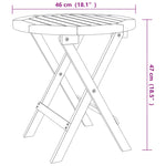 Sammenleggbart Hagebord Hvit Ø 46 Cm Heltre Akasie